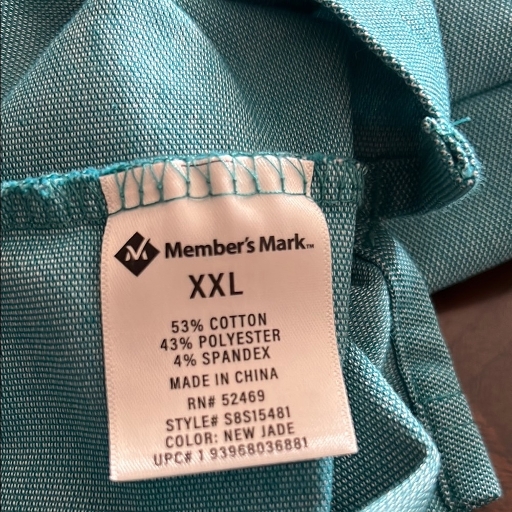 Member’s Mark Men's Teal Polo Shirt Size XXL - Picture 11 of 11